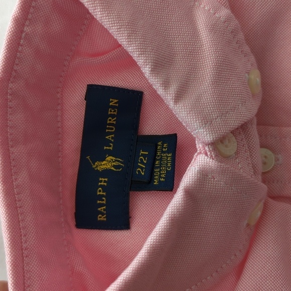 Ralph Lauren kid's Pink shirt. Size 2/2T. - Picture 3 of 7